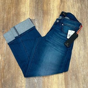 NWT, CJ by cookie Johnson jeans. Cuffed, witness boyfriend style. Size 24